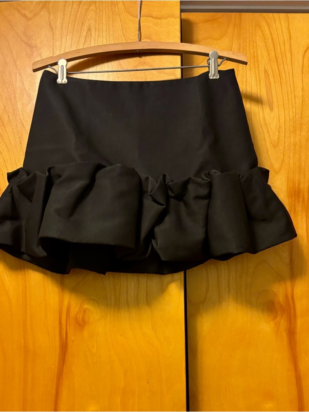 Shona Joy Black Fitted Bubble Mini Skirt